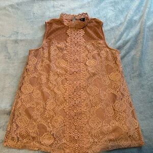 Lace embroidery feminine Cable and Gauge Blouse Size M.